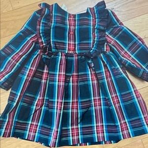 GAP Plaid Kids Dress with Ruffles